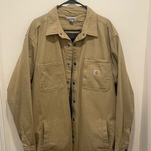 Carhartt Men's Khaki Shirt Jacket Size Xl